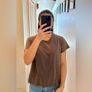 GAP Brown Short Sleeve Tee Classic Crew Neck